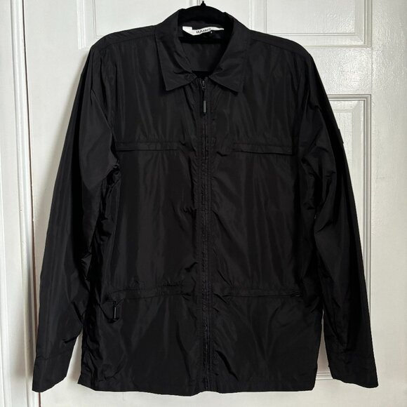RAINS Kano Jacket Black Zip Utility Chore Coat Pockets Lightweight Windbreaker S - Picture 4 of 13